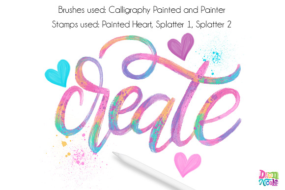 Creative Lettering Procreate Bundle in Photoshop Brushes - product preview 5