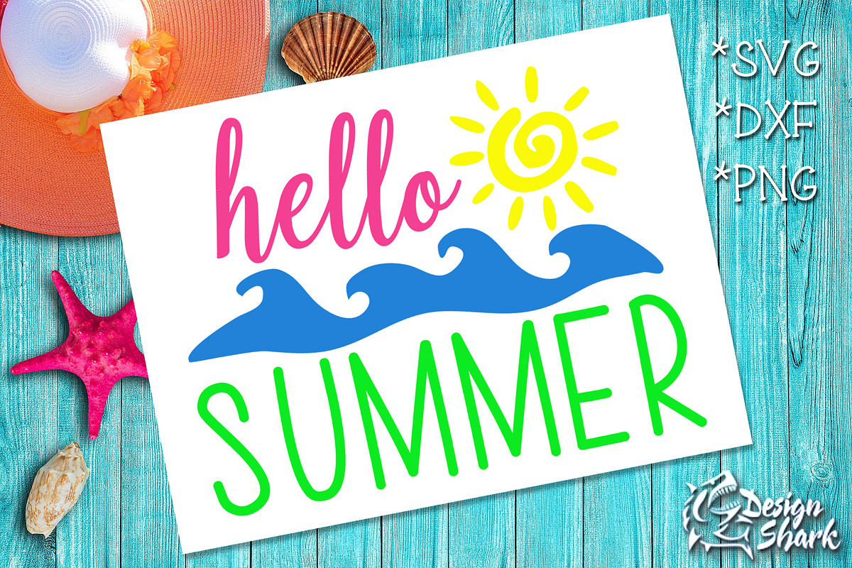 Hello Summer SVG/DXF/PNG in Patterns - product preview 8
