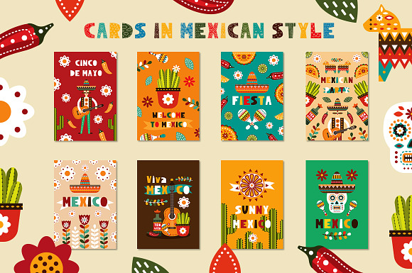Viva Mexico - Mexican folk kit in Illustrations - product preview 3
