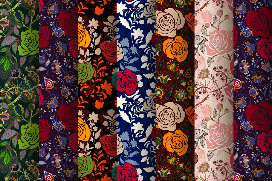 7 Roses Patterns in Patterns - product preview 8