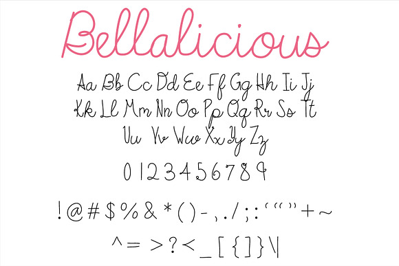 Bellalicious Font in Script Fonts - product preview 1