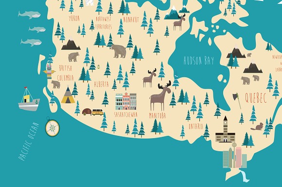 Illustration of Canada map in Illustrations - product preview 2