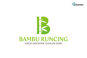 Letter B - Bambu Runcing Logo