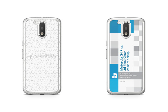 Moto G4 Plus 2d Flexi Clear Case  in Product Mockups - product preview 1