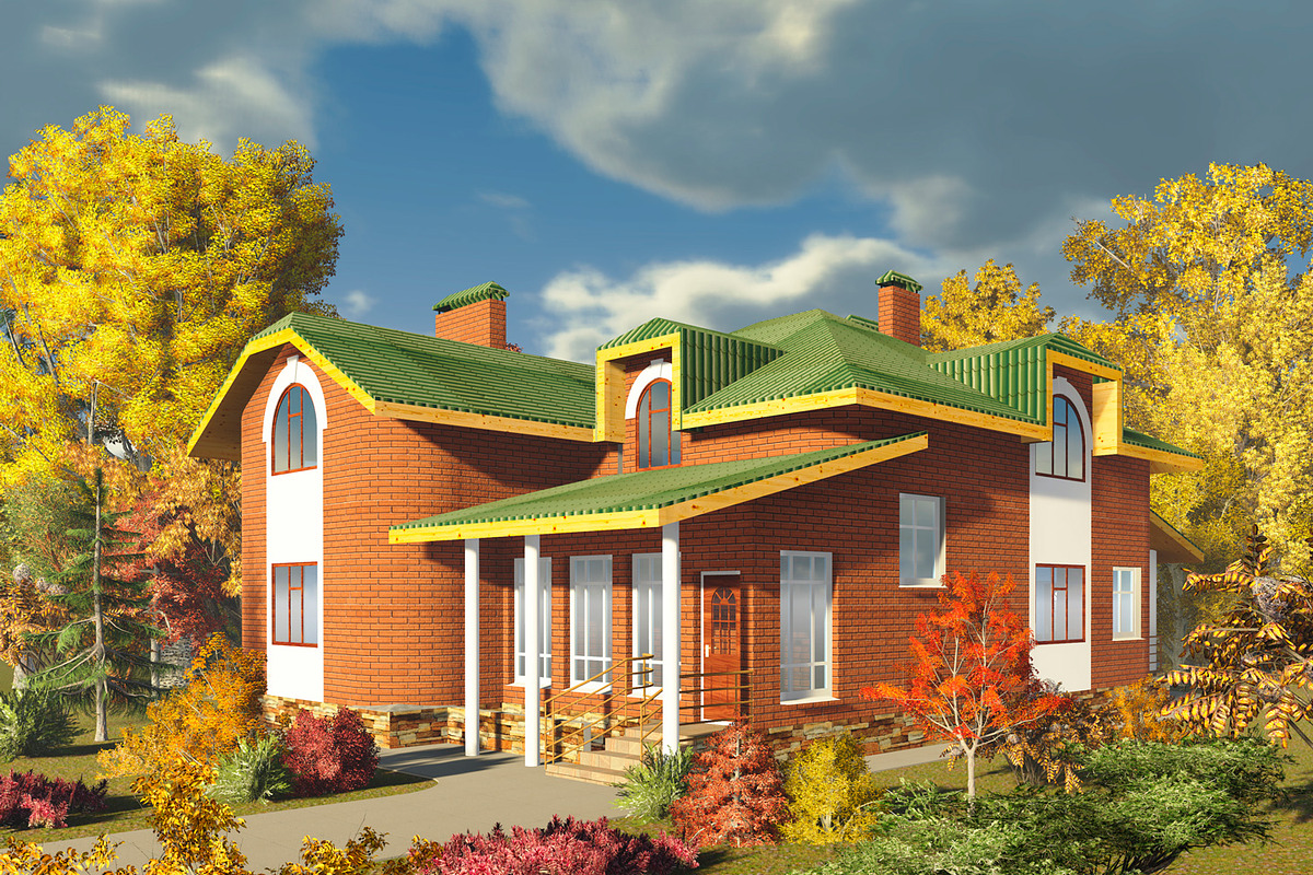 3D render the house in Illustrations - product preview 8