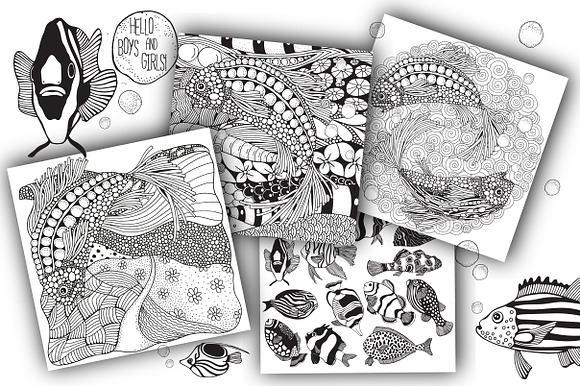 Fantastic Fish in Illustrations - product preview 4