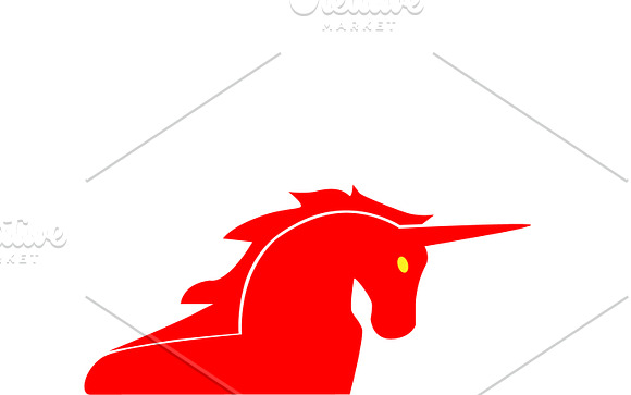 Red Unicorn pop art in Graphics - product preview 1