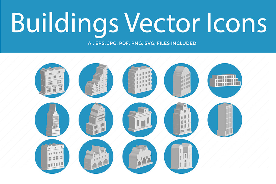 Buildings and Landmark Vector Icons