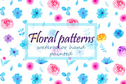 Watercolor floral patterns