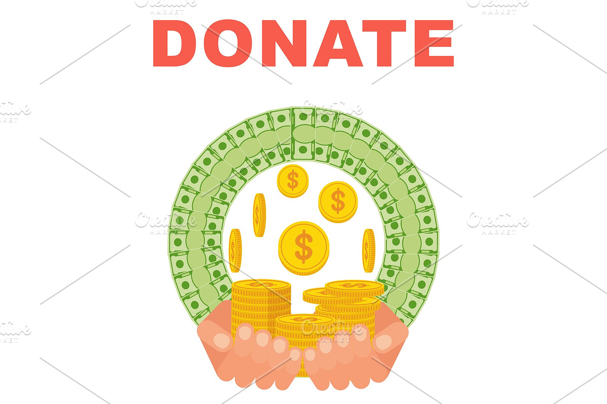 donate money concept in Illustrations - product preview 8