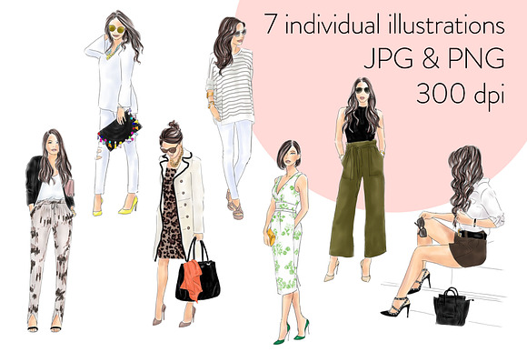 Fashion Girls 9 in Illustrations - product preview 1