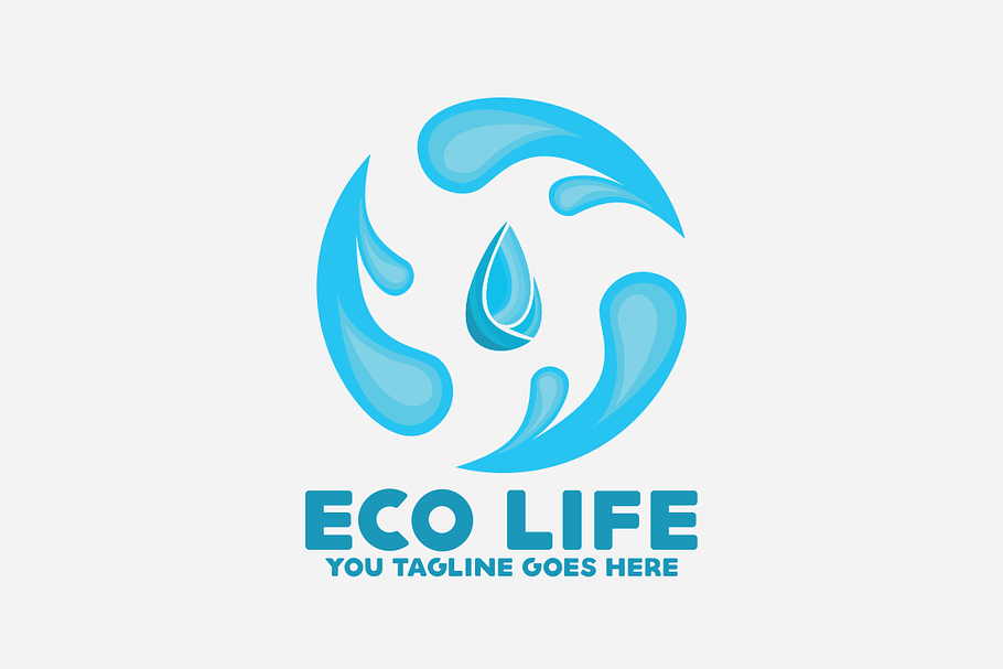 Eco Life Water Logo in Logo Templates - product preview 8