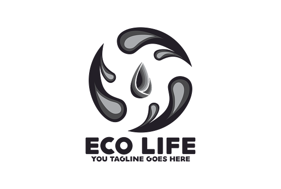 Eco Life Water Logo in Logo Templates - product preview 1