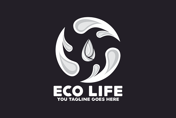 Eco Life Water Logo in Logo Templates - product preview 2