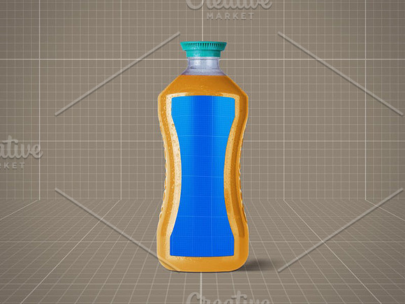 4 Juice Bottles in Product Mockups - product preview 2