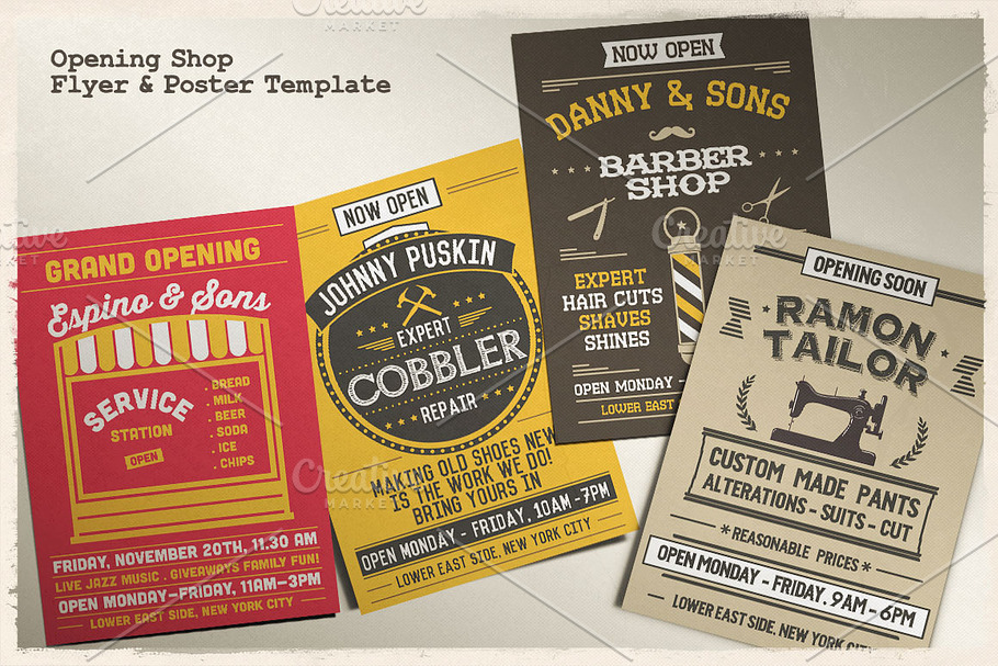 Opening Shop Flyer & Poster Template