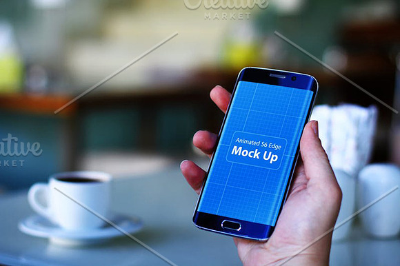 Animated S6 Edge MockUp V.1 in Mobile & Web Mockups - product preview 1