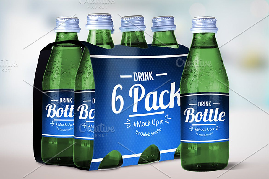 Drink Bottle & 6 Pack Mock Up V.1 in Product Mockups - product preview 8
