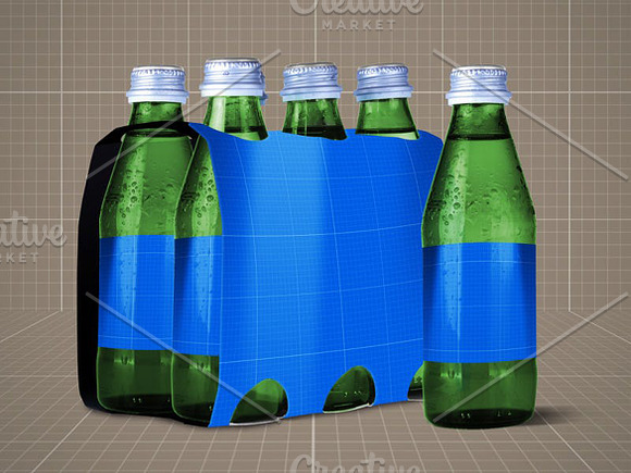 Drink Bottle & 6 Pack Mock Up V.1 in Product Mockups - product preview 1