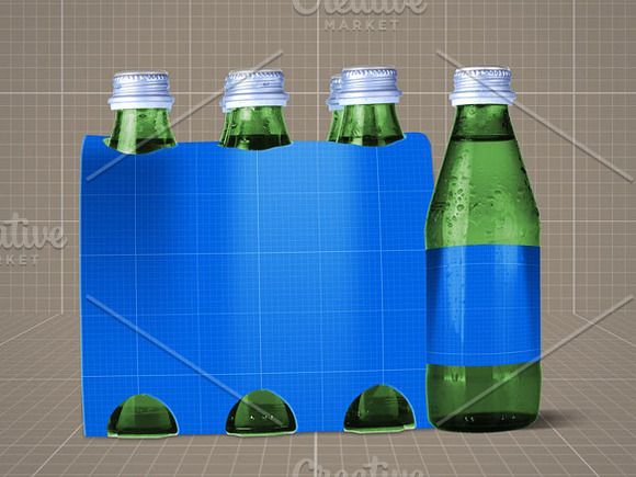 Drink Bottle & 6 Pack Mock Up V.1 in Product Mockups - product preview 3