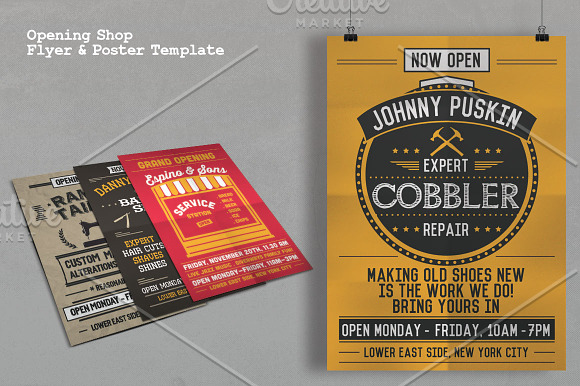 Opening Shop Flyer & Poster Template in Flyer Templates - product preview 2