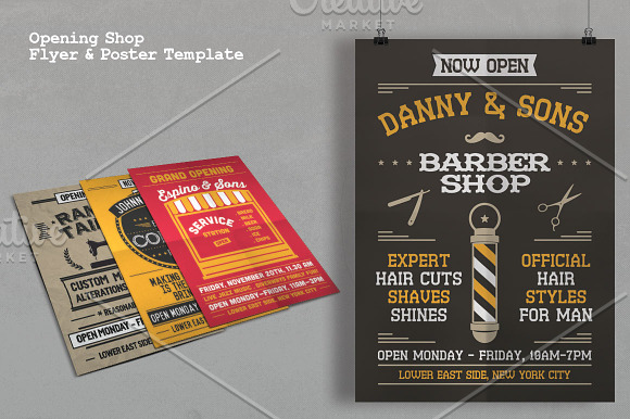Opening Shop Flyer & Poster Template in Flyer Templates - product preview 3