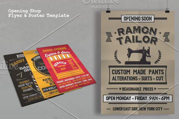 Opening Shop Flyer & Poster Template in Flyer Templates - product preview 4