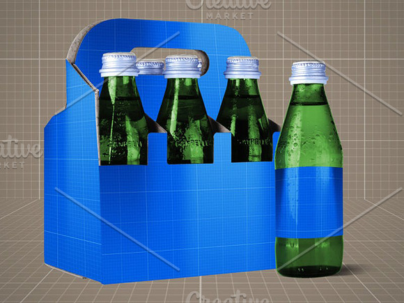 Drink Bottle & 6 Pack Mock Up V.2 in Product Mockups - product preview 1