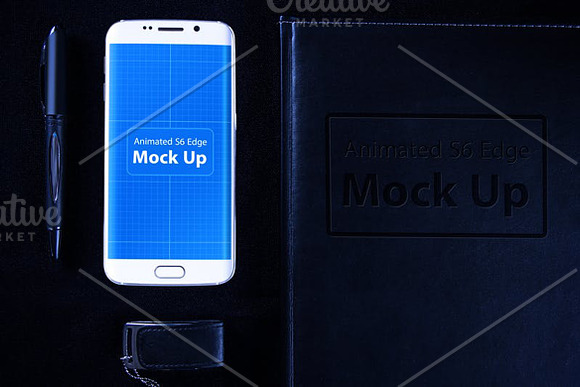 Animated S6 Edge MockUp V.2 in Mobile & Web Mockups - product preview 1
