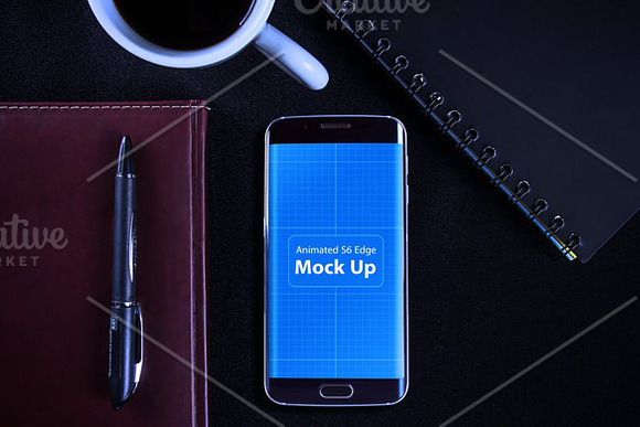 Animated S6 Edge MockUp V.2 in Mobile & Web Mockups - product preview 2