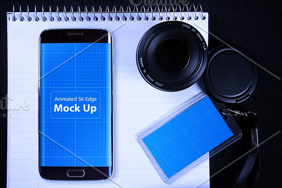 Animated S6 Edge MockUp V.2 in Mobile & Web Mockups - product preview 3