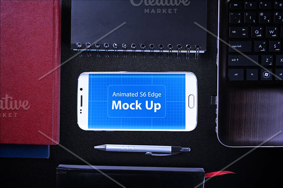 Animated S6 Edge MockUp V.2 in Mobile & Web Mockups - product preview 6