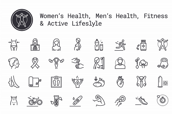 People's Healthcare & Fitness Icons