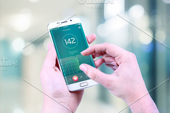 S6 Edge in Hand Mock Up in Mobile & Web Mockups - product preview 6