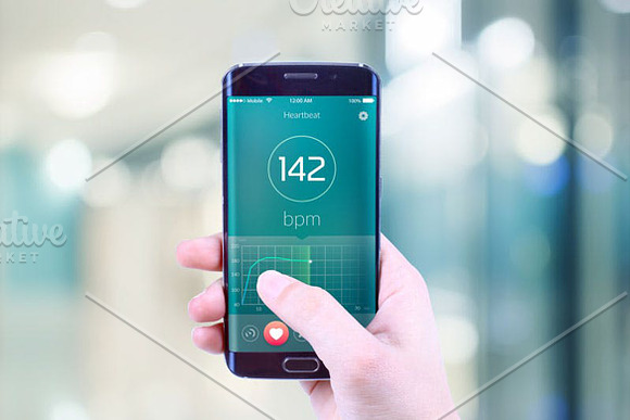 S6 Edge in Hand Mock Up in Mobile & Web Mockups - product preview 13