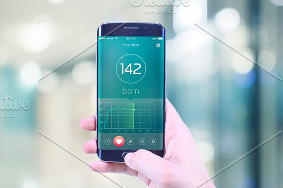 S6 Edge in Hand Mock Up in Mobile & Web Mockups - product preview 15