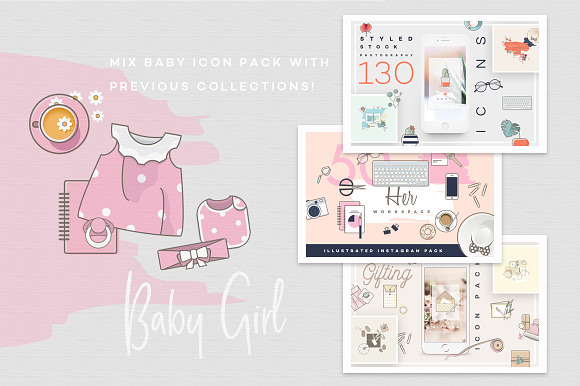 Baby Girl & Boy Icon Pack in Baby Icons - product preview 17