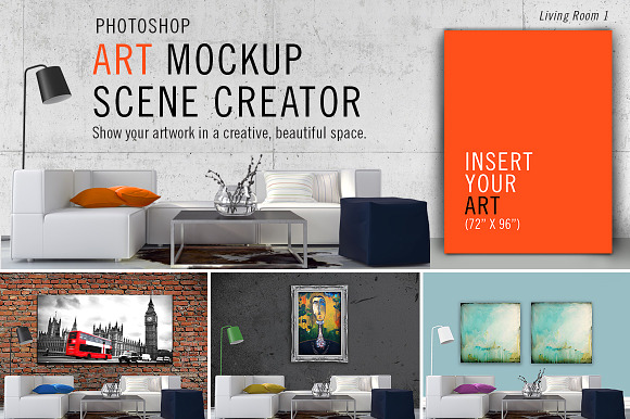Art Mockup Scene Creator LR1 in Scene Creator Mockups - product preview 4