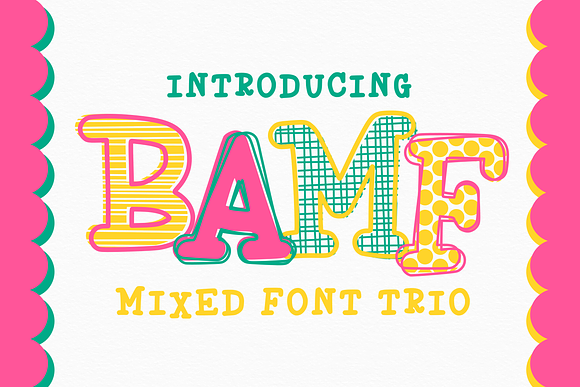 BAMF - Mixed Font Trio in Display Fonts - product preview 2