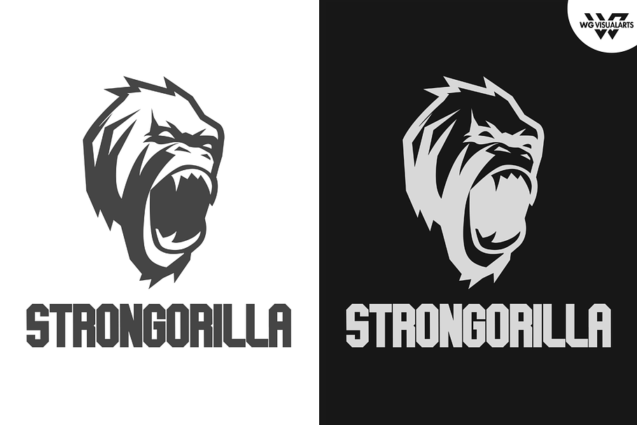 Gorilla Logo Vector Template