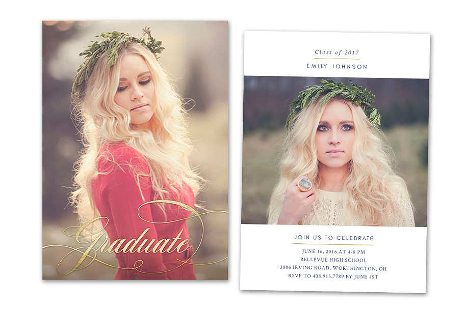 Graduation Card Template 2018 Senior in Card Templates - product preview 8