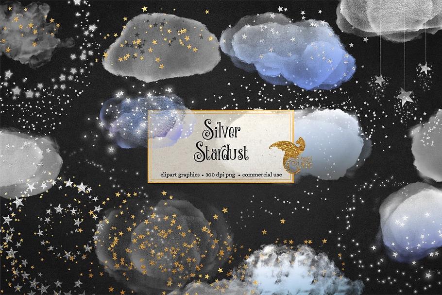 Silver Stardust PNG Clipart