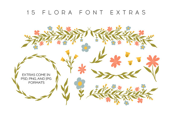 Flora Color Display Font in Colorful Fonts - product preview 2