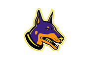 Doberman Pinscher Dog Mascot