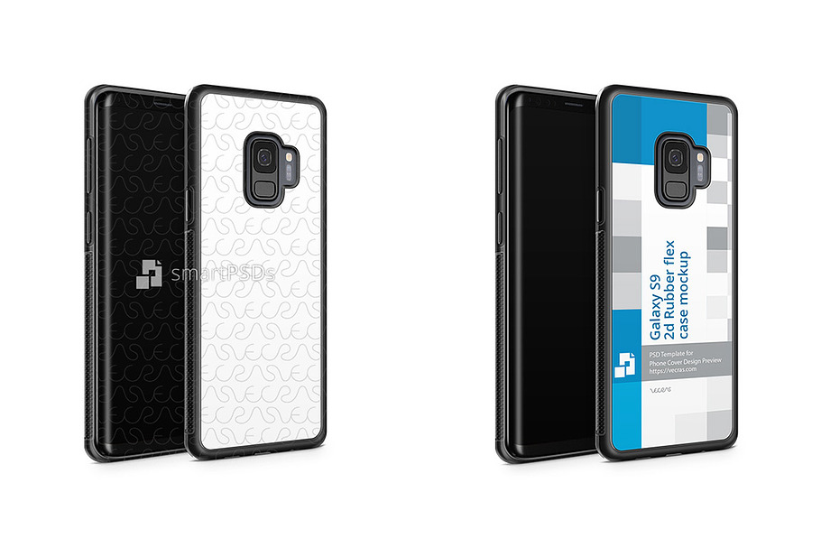 Galaxy S9 2d RubberFlex Case Mockup