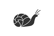 Snail glyph icon