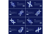 DNA Collection of Web Pages Vector Illustration