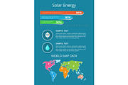 Solar Energy World Map Data Text Sample Poster