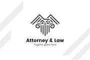 Attorney/law/lawyer logo template. 