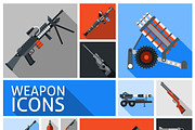 Weapon icons set